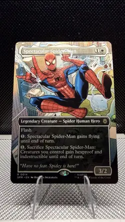 Spectacular Spider-Man SPM 0014 NM Borderless Magic The Gathering MTG Tcg - Image 1