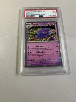 PSA 9 Pokemon Gengar 094/165 Mini Tin Cosmos Holo Promo Exclusive CRACKED SLAB! - Image 5