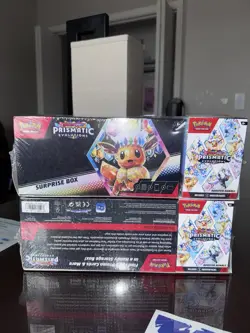 Sam’s Club Pokemon Prismatic Evolutions Surprise Box & Booster Bundles Set of 2 - Image 1