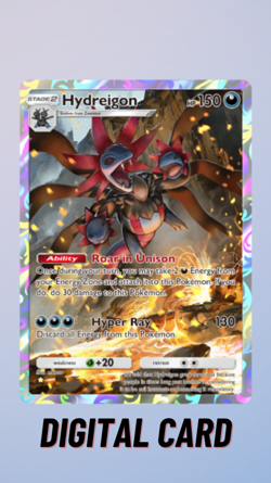 Hydreigon Full Art Mega Rising Pokemon TCG Pocket Trade 1 Star ⭐ (English) - Image 1