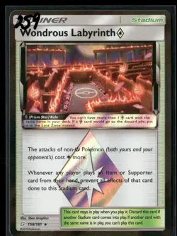 POKEMON - WONDROUS LABYRINTH 158/181 RARE HOLO PRISMA STAR TEAM UP LP+ - Image 1