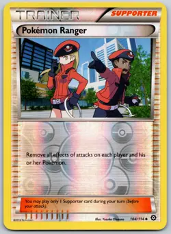 Pokemon Ranger Reverse Holo Uncommon XY - Steam Siege 104/114 NM - Image 1