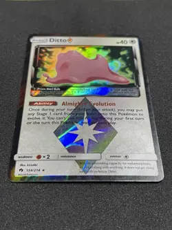 Pokemon Ditto Prism Star 154/214 SM-Lost Thunder Prism Rare Holo MP - Image 3
