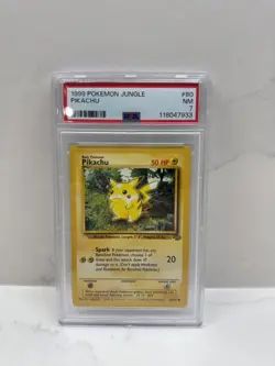 1999 Pokemon Pikachu 60/64 Jungle PSA 7 - Image 1