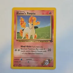 Pokemon Blaine's Ponyta Gym Challenge Unlimited Regular 64/132 Common 50 HP 2000 - Image 1