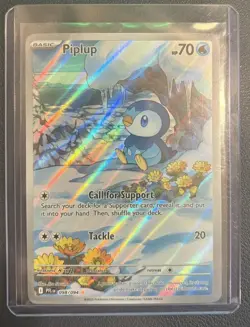 Pokemon TCG Piplup 98/94 Phantasmal Flames Illustration Rare Mega Evolution NM - Image 1