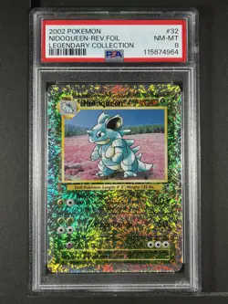 Nidoqueen Reverse Foil #32 2002 Pokemon Legendary Collection PSA 8 250001 - Image 1