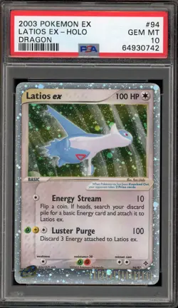 Pokemon Latios ex EX Dragon Holo Ultra Rare #94 PSA 10 Gem Mint - Image 1