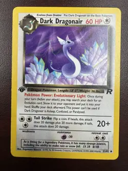 Pokemon 1st Edition Team Rocket Dark Dragonair 33/82 - Image 1