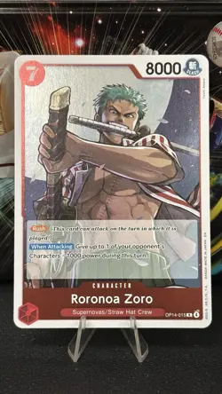 OP14-015 - Roronoa Zoro ONE PIECE FOIL CARD NEW - Image 1