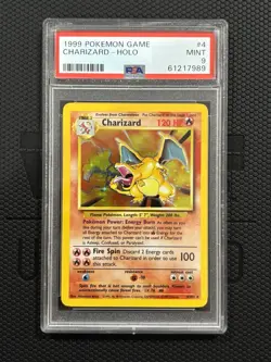 PSA 9 CHARIZARD 4/102 | Base Set Holo WOTC Graded Pokemon Card - Image 1
