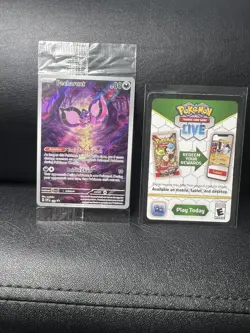 Pokemon TCG Pecharunt 129 Shrouded Fable Black Star Promo Sealed and Code Card - Image 1