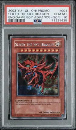 Yu-Gi-Oh Slifer the Sky Dragon Secret Rare Card GBI-001 PSA 10 Gem Mint - Image 1