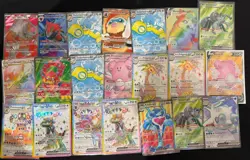 Pokemon Full Art Card Lot Rainbows, VMAX, EX 21 Cards - Image 1