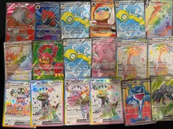 Pokemon Full Art Card Lot Rainbows, VMAX, EX 21 Cards - Image 2