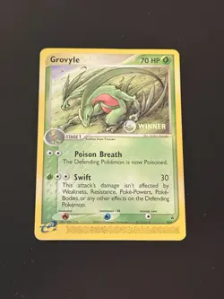 Pokemon TCG Winner Promo Grovyle TCG Card 004 Black Star Promo DMG - Image 1