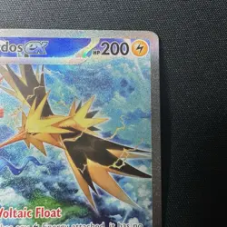 Pokemon Zapdos ex 202/165 Holo Full Art MEW EX Card Ancient Bird 2023 - Image 3