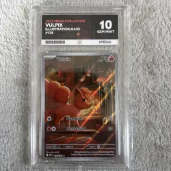 ACE 10! Vulpix (138/132) Mega Evolutions Illustration Rare PSA Pokemon Card! - Image 1