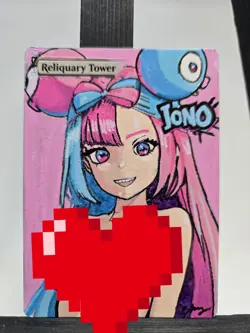 MTG Reliquary Tower IONO Waifu Hand Painted Alter by BAZAYO – 18+ Art - Image 1
