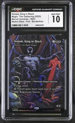 SKITHIRYX, THE BLIGHT DRAGON Marvel Venom Foil CGC 10 MTG Spider Man - Image 1