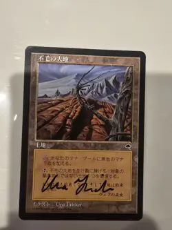 Magic The Gathering Wasteland Tempest In Japanese Signed By Artist Una Fricker - Image 1