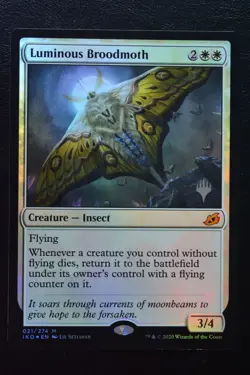 MTG LUMINOUS BROODMOTH FOIL Ikoria: Lair of Behemoths Promos LP Played - Image 1