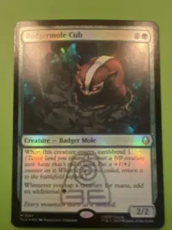 Magic The Gathering 🇨🇦 Only Badgermole Cub FOIL Mythic Last Airbender 167 - Image 1