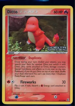 Pokemon EX DELTA SPECIES - #61/113 Ditto Charmander - Reverse Holo - ENG - Image 1