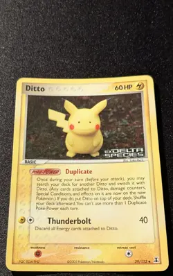 Pokemon EX DELTA SPECIES - #39/113 Ditto Pikachu - Reverse Holo - ENG - MP - Image 4