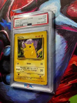 1999 Pokemon Game Pikachu Base Set Yellow Cheeks PSA 10 - Image 2