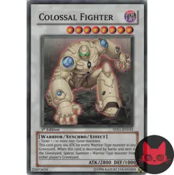 Yugioh Colossal Fighter 5DS1-EN043 Super Rare 1st Edition MP - Image 1