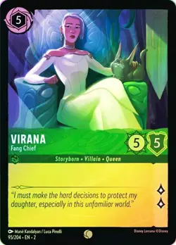 VIRANA Fang Chief 95/204 Cold Foil Rise of the Floodborn Disney Lorcana - Image 1
