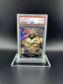 PSA 10 One Piece Card Game Rob Lucci OP07-079 Leader ALT ART - Image 1