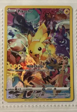 Pokemon Pikachu Full Art Holo Basic Electric 160/159 70HP English Card - Image 1