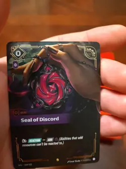 Seal of Discord Over number Card Holo Envar Studio 234/221 Near Mint, pack fresh - Image 1