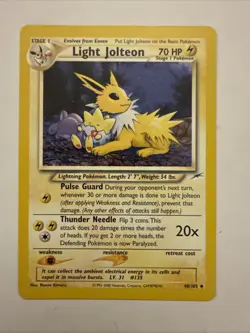 Pokemon Light Jolteon 70 HP 48/105 Neo Destiny Uncommon Regular English Card - Image 1