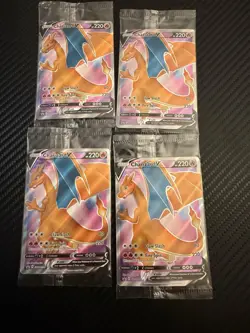 Sealed Charizard V SWSH050 Promo Holo Card Lot (4) champions path - Image 1