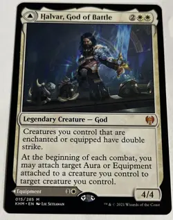 1x Halvar, God of Battle/Sword Of The Realms Regular Kaldheim KHM 015 NM MTG - Image 1
