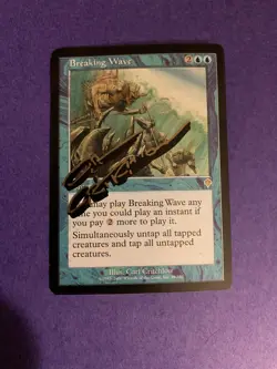 MTG Magic Breaking Wave Signed Artist Proof Sketch x1 Invasion Carl Critchlow - Image 1