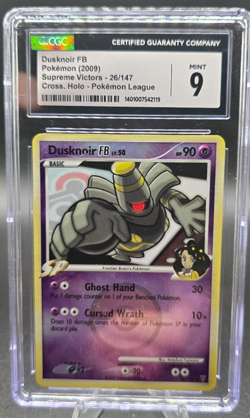 09 Pokemon Supreme Victors Dusknoir FB 26/147 Crosshatch Holo League Promo CGC 9 - Image 1