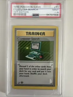 Pokemon 1st Edition PSA 9 Computer Search 071/102 Base Set (Shadowless) - Image 1