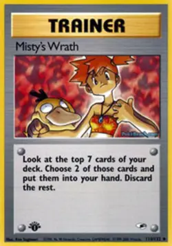 Lightly Played Misty's Wrath - 114/132 - Uncommon - 1st Edition Pokemon Gym Hero - Image 1