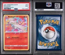 2021 POKEMON SWORD & SHIELD SHINING FATES #017 RESHIRAM PSA 9 - Image 3