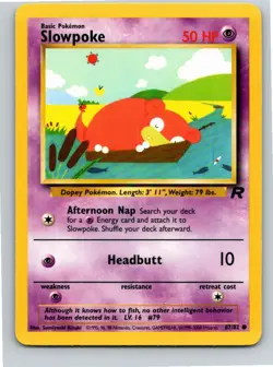 Pokemon English MP Slowpoke 67/82 Team Rocket Free Shipping! - Image 1