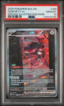 2025 POKEMON BLK EN-BLACK BOLT SPECIAL ILLUSTRATION RARE #169 GENESECT EX PSA 10 - Image 1