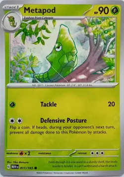 Pokemon TCG - Metapod - Uncommon - Scarlet & Violet 151 - 011/165 - Image 1