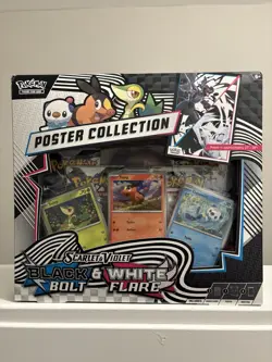 Pokemon TCG Black Bolt & White Flare Poster Collection Factory Sealed - Image 1