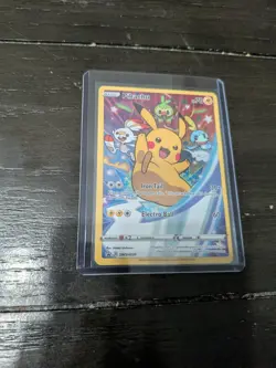 Pokemon Pikachu SWSH020 Promo Full Art Holo - Image 1
