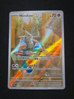 Pokemon TCG: NM Mimikyu #75 Pokemon Center Stamped SVP Blackstar Promo - Image 1