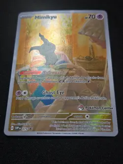 Pokemon TCG: NM Mimikyu #75 Pokemon Center Stamped SVP Blackstar Promo - Image 2